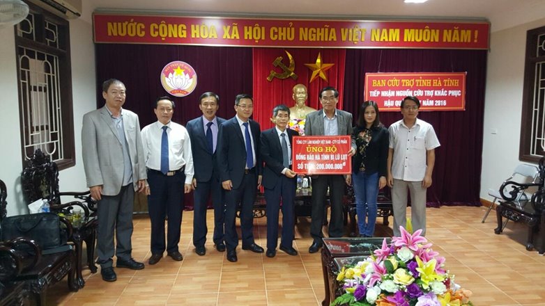 Tổng công ty Lâm nghiệp Việt Nam - Công ty cổ phần ủng hộ đồng bào miền trung